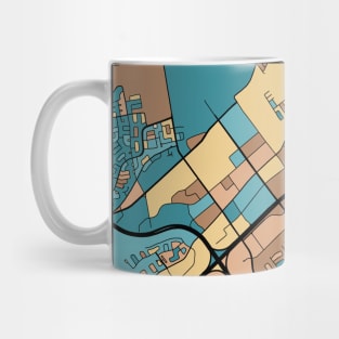 Laval Map Pattern in Mid Century Pastel Mug